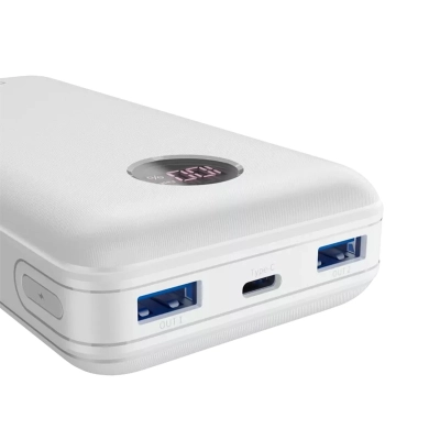 CANYON Powerbank PB-2002 LED 20000 mAh PD 20W QC 3.0 Biały