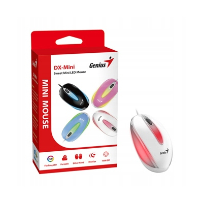Genius DX-Mini Mysz przewodowa, biała, 1000DPI