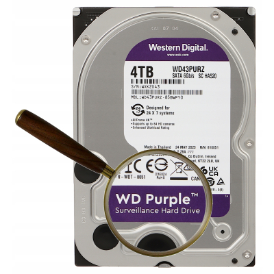 Western Digital Dysk twardy WD Purple 4TB 3,5 256 MB 5400RPM WD43PURZ