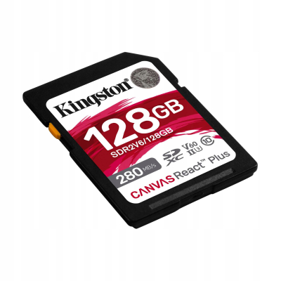 Kingston Karta pamięci SD 128GB React Plus 280/100/MB/s U3 V60