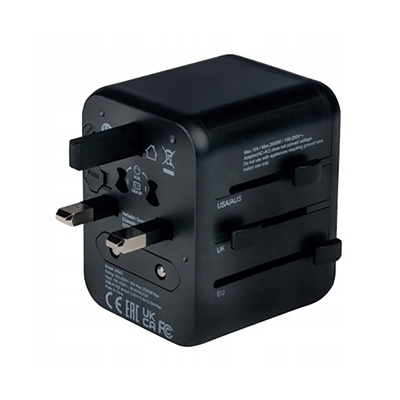 Verbatim Adapter podróżny World-to-World UTA-01 USB-A, czarny, 12 W