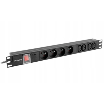 Lanberg Listwa Rack PDU 1U 10A 4X 230V PL 4X 2m