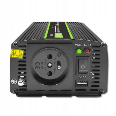 Qoltec Przetwornica napięcia Monolith 300W 600W 24V/230V Czysty Sinus