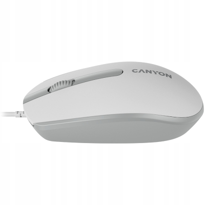 Canyon M-10 - przewodowa mysz optyczna Biało-szara