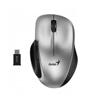 Genius Ergo 8200S Mysz bezprzewodowa, srebrna, 1200DPI