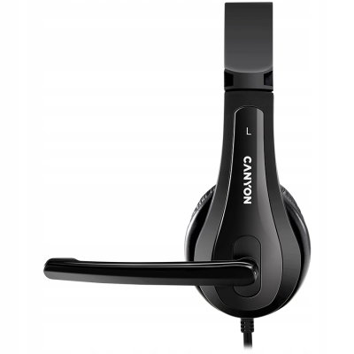 Canyon HSC 1 przewodowy zestaw słuchawkowy PC 3.5 mm 2 m czarny