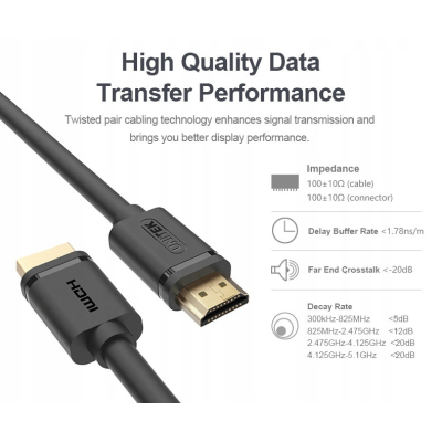 Unitek Y-C138M Kabel HDMI v1.4 2m GOLD