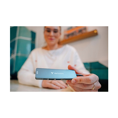 Verbatim USB-C Hub wieloportowy 6-port, 32156, szary, długość kabla 18 cm