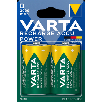 VARTA AKUMULATORY R20 (typD) 3000 mAh RECHARGE ACCU POWER 2szt
