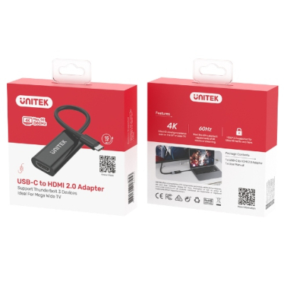 Unitek Adapter USB-C na HDMI 2.0, 4K@60Hz