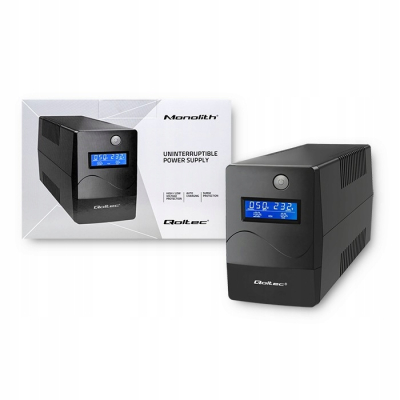 Qoltec Zasilacz awaryjny UPS 450VA 240W LCD USB RJ45