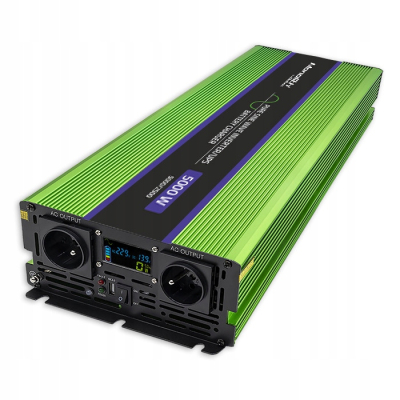 Qoltec Przetwornica Monolith ładowanie baterii UPS 2500W 5000W 12V/230V |Cz