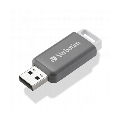 Verbatim USB flash disk USB 2.0 128GB DataBar szary 49456 do archiwizacji