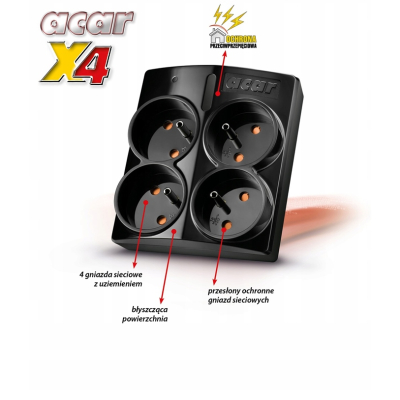 ACAR FILTR PRZECIWPRZEPIĘCIOWY X4 czarny W0159