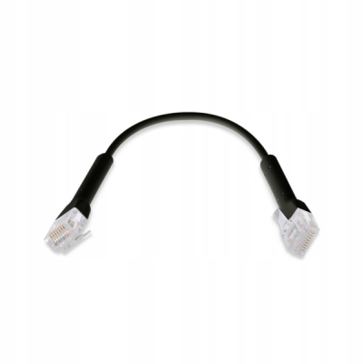 UBIQUITI UniFi Ethernet patchcord kat. 6, 1m, Gięty z zamkniętą osłoną RJ45, czarny