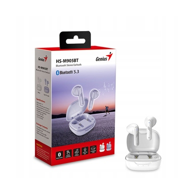 Genius HS-M905BT mikrofon, bezprzewodowa, biała, 2.0, etui z ładowarką