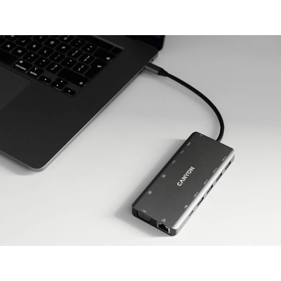 CANYON HUB DS-12 13 w 1 4k USB-C Szary