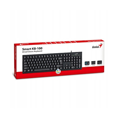 Genius Smart KB-100 COPILOT klawiatura przewodowa (USB) CZ/SK, czarna
