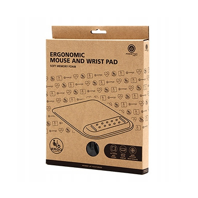 Powerton ERGO DARK EDITION Podkładka pod mysz i nadgarstek pianka memory