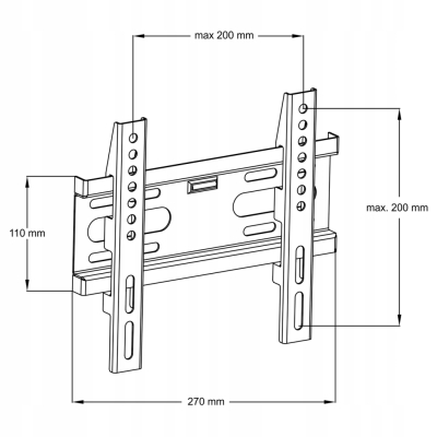 UCHWYT DO TV 14-42 35KG AR-44 ART bez regulacji