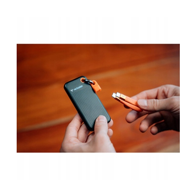 Verbatim SSD Zewnętrzny Pocket SSD 1000GB, Nero Backup, czarno-pomarańczowy