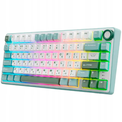 ROYAL KLUDGE R75 Sky Cyan Gaming Keyboard K silver switch