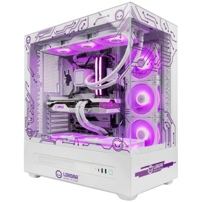 LORGAR PC Gamingowy Pro P401 Ryzen 7800X3D RTX 5070 Ti 16GB 32GB 2TB biały