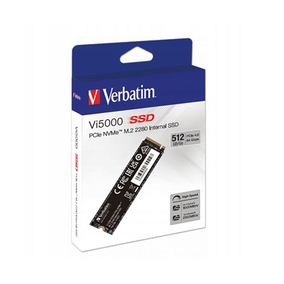 SSD Wewnętrzny Verbatim Vi5000 M.2, 31825, 512GB, czarny, NVMe