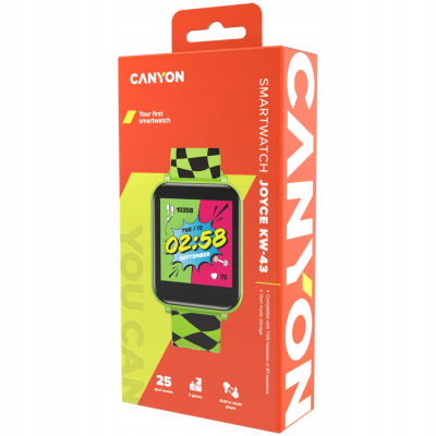 CANYON Smartwatch dla dzieci Joyce KW 43 DUAL BT Music Zielony