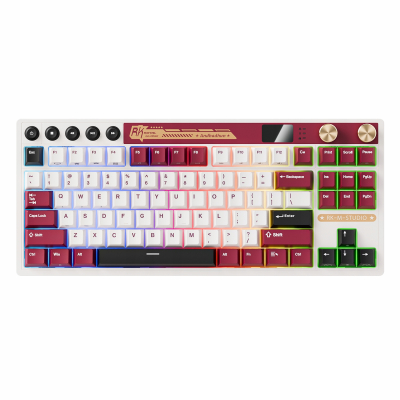 ROYAL KLUDGE RK M87 Famicom Gaming Keyboard Cream switch
