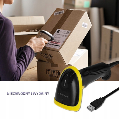 QOLTEC Czytnik kodów kreskowych 1D USB