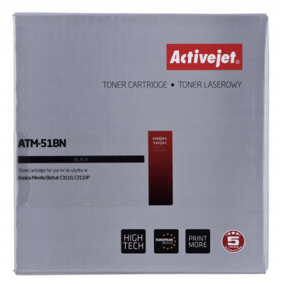 Toner Activejet ATM-51BN Konica Minolta TNP51K;