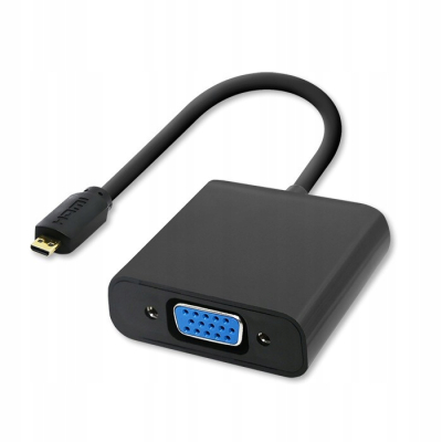 Qoltec Adapter Micro HDMI D męski VGA żeński