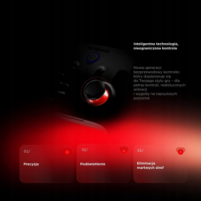 Rampage Hydra Pro Pad bezprzewodowy RGB 2.4G Hall analog stacja ładowania