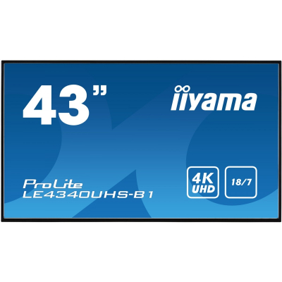 IIyama Monitor 43 LE4340UHS-B1 4K,18/7,LAN,AMVA3