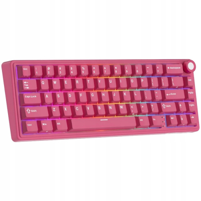 ROYAL KLUDGE R65 Berry Red Gaming Keyboard Beige Switch