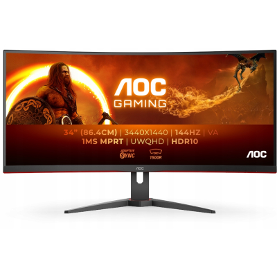 AOC Monitor 34 cale CU34G2XE 34 cale VA Zakrzywiony