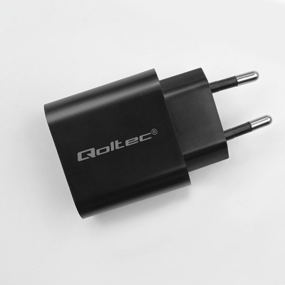 Qoltec Ładowarka GaN POWER PRO 1xUSB-C 1xUSB 30W 5-20V 1.5-3A 52377