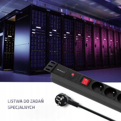 Qoltec Listwa zasilająca PDU antyprzeciąż. do RACK 19