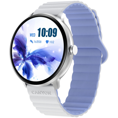 Canyon Jacky SW 69 biało niebieski smartwatch LTPS 1.3