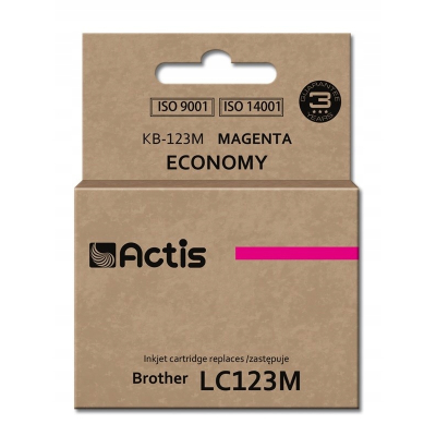 Tusz ACTIS KB-123M Brother LC123M/LC121M;czerwony