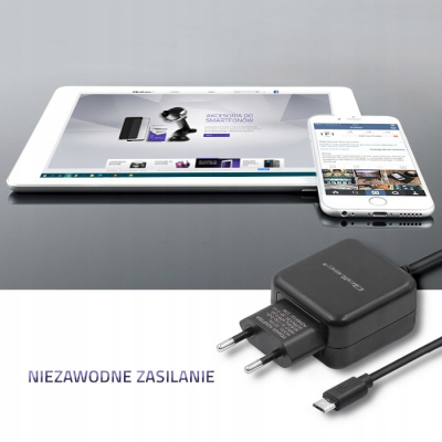 Qoltec Ładowarka sieciowa 12W 5V 2.4A Micro USB
