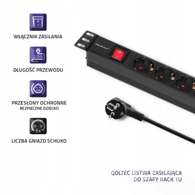 Qoltec Listwa zasilająca PDU do RACK 19