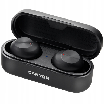 CANYON Słuchawki dokanałowe TWS-1 Czarne
