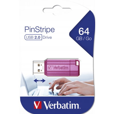 Verbatim USB flash disk USB 2.0 64GB PinStripe StoreNGo niebieski 49961