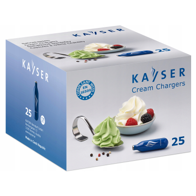 Naboje N2O do syfonu do bitej śmietany 7,5g Kayser 25 szt/Opk