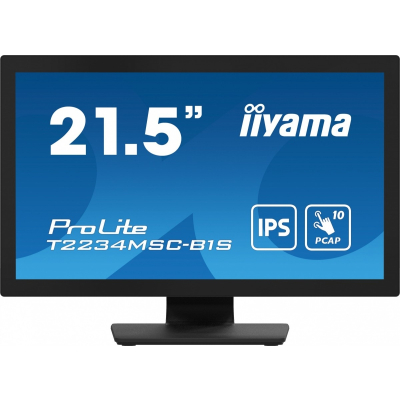IIYAMA Monitor ProLite 21.5 cala T2234MSC-B1S IPS 10PKT VGA HDMI DP