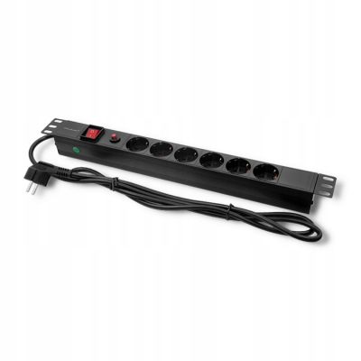 Qoltec Listwa zasilająca PDU antyprzeciąż, do RACK 19