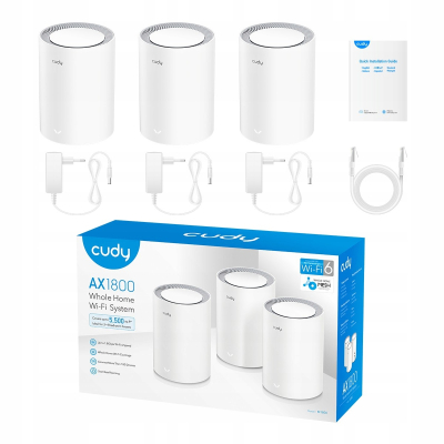 CUDY Zestaw 3 wydajnych routerów System WiFi Mesh M1800 AX1800 Sklep KOZIENICE RADOM