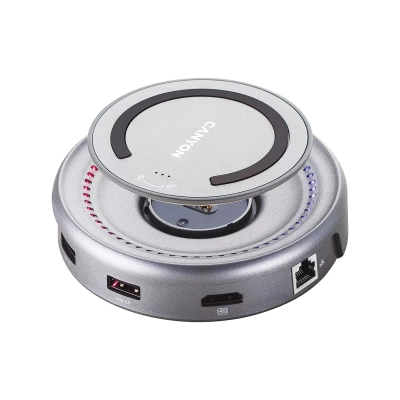 CANYON HUB DS-7 7in1 USB-C Ładowanie Qi Space Grey